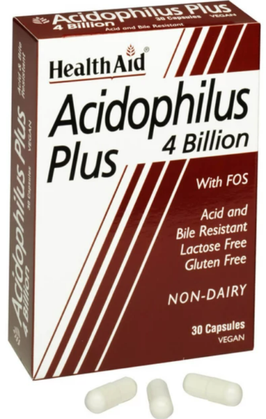 Health Aid Acidophilus Plus 4 billion 30caps