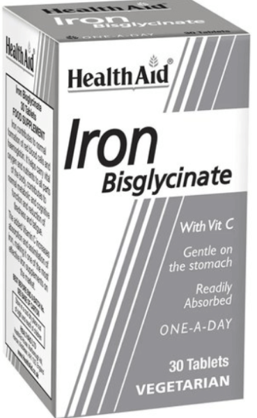 Health Aid Iron Bisglycinate 30tabs