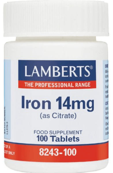 Lamberts Iron 14mg, 100tabs