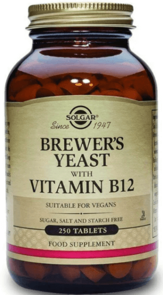 Solgar Brewer’s Yeast With Vitamin B12 500mg 250 tabs